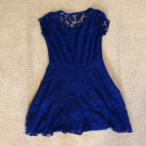 A navy blue dress